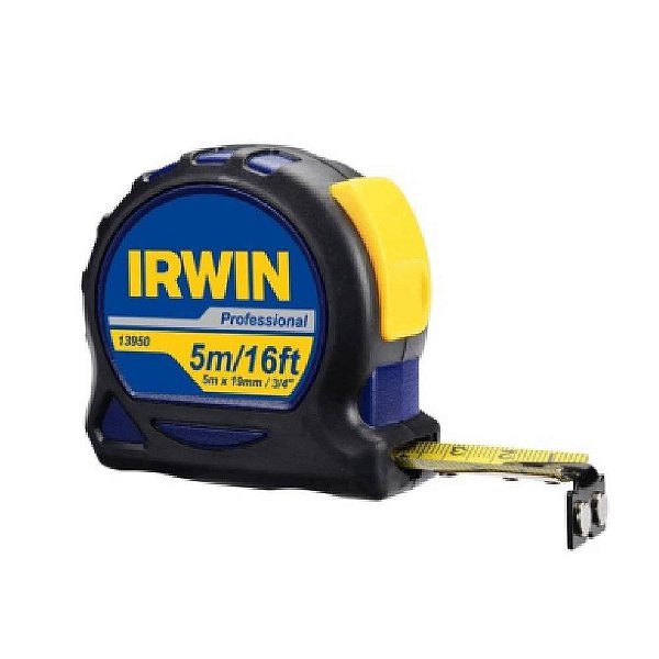 Trena Profissional Emborrachada Dupla Marcação 5 Metros x 19mm Irwin IW13950