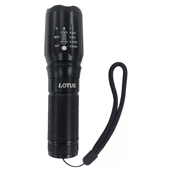 Lanterna Led Super Zoom com Sinalizador 500 Lumens Lotus 1400