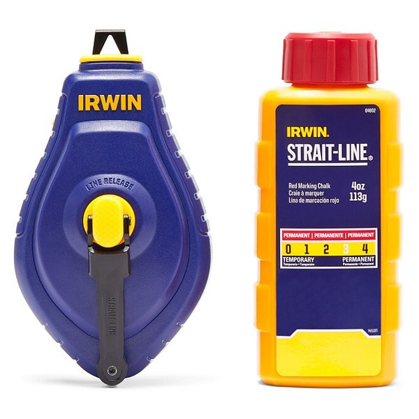 Jogo Carretel de Linha + Giz Vermelho 30 Metros Speedline Irwin® IWHT48442RC