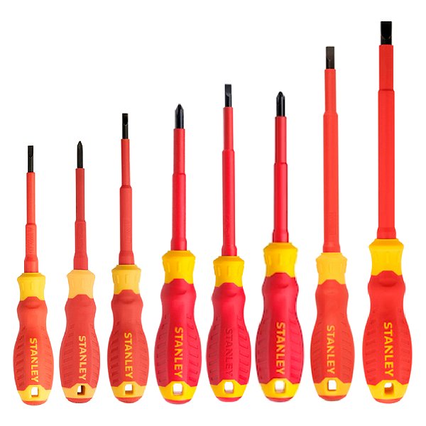Jogo de Chave de Fenda e Phillips Isolada 1000V VDE 8 Peças Stanley