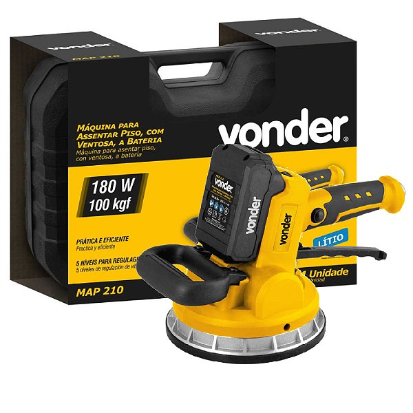 Máquina para Assentar Piso com Ventosa a Bateria 20V Vonder MAP 210