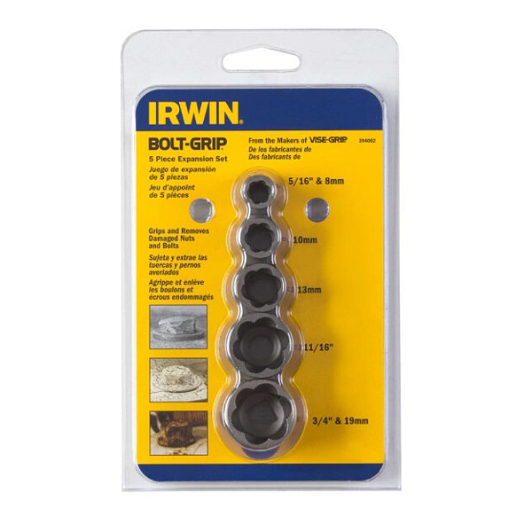 Jogo Extrator Saca Parafuso e Porca 5 Peças Bolt-Grip™ Irwin