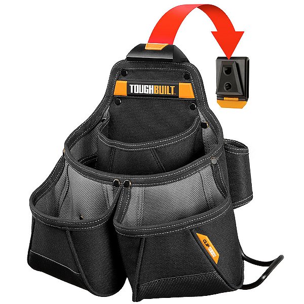Bolsa de Ferramentas ClipTech® com 9 Bolsos Carpinteiro e Instaladores em Geral Toughbuilt TB-CT-02
