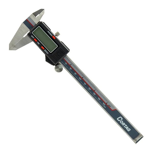 Paquímetro Digital em Aço Inox 150mm 6" Cortag PDC 948