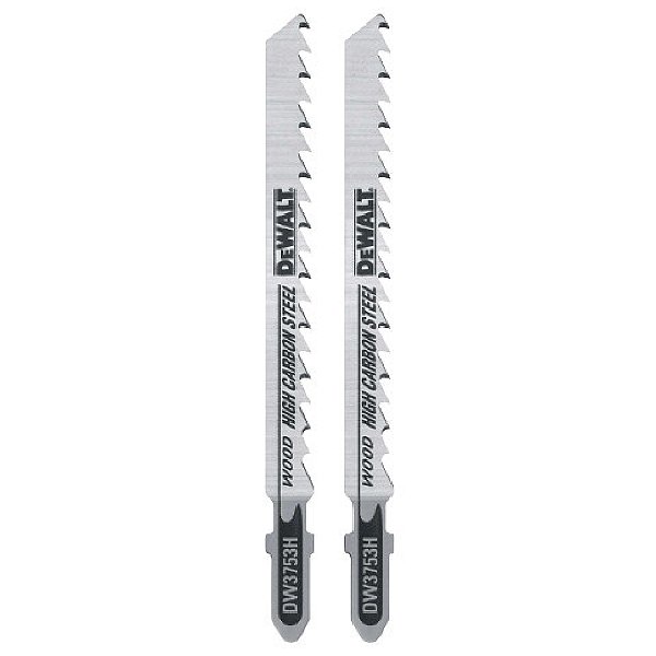 Lâmina de Serra Tico-Tico para Corte Rápido Limpo em Madeira Encaixe T 6TPI x 4'' 2 Peças Dewalt DW3753H2