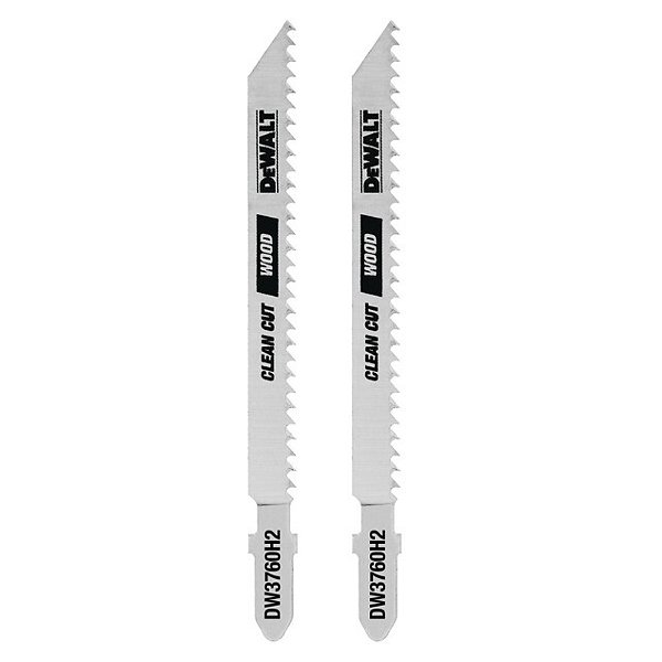 Lâmina de Serra Tico-Tico para Corte Limpo e Acabamento Fino em Madeira Encaixe T 10TPI x 4'' 2 Peças Dewalt DW3760H2