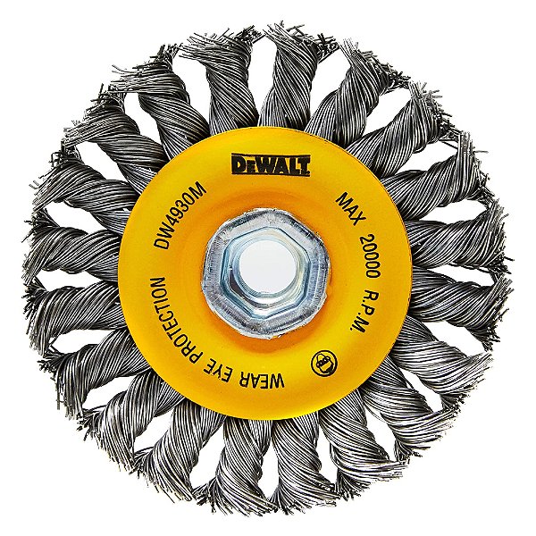 Escova de Aço Trançada para Esmerilhadeira 4'' x M14 Dewalt DW4930M