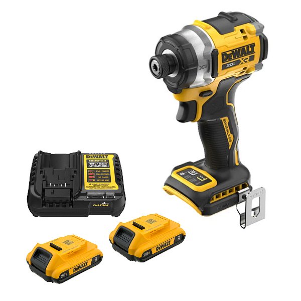 Kit Parafusadeira de Impacto 1/4'' 2 Baterias 20V 2Ah Max* Brushless 280Nm Dewalt DCF860B
