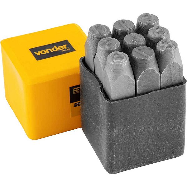 Algarismo de Aço para Gravação 10mm Vonder Plus