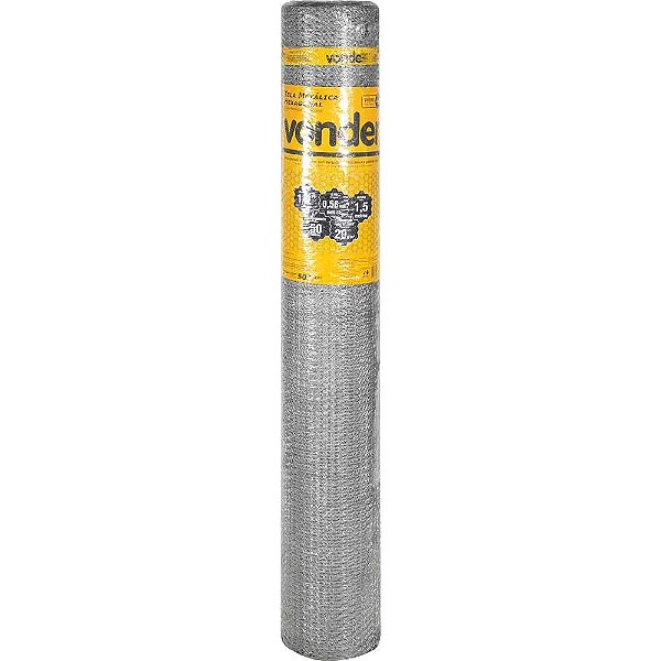 Tela Metálica Hexagonal viveiro malha 1/2" 24 BWG x 1,5M com 50 Metros Vonder