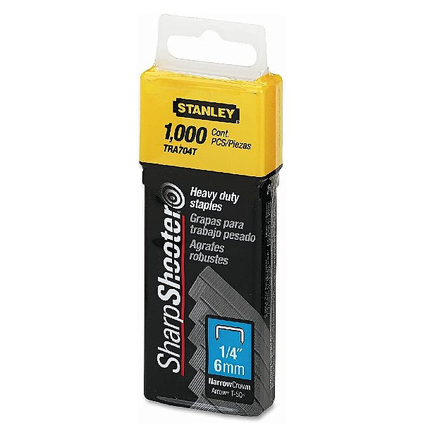 Grampo para Grampeador TR150 TRE550 5/16" 8mm 1000 Unidades Stanley TRA705T