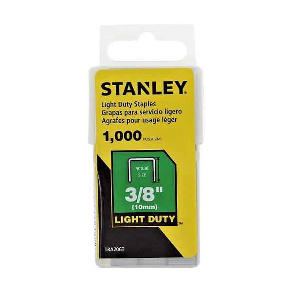 Grampo para Grampeador 3/8" 10mm 1000 Peças Stanley TRA206T