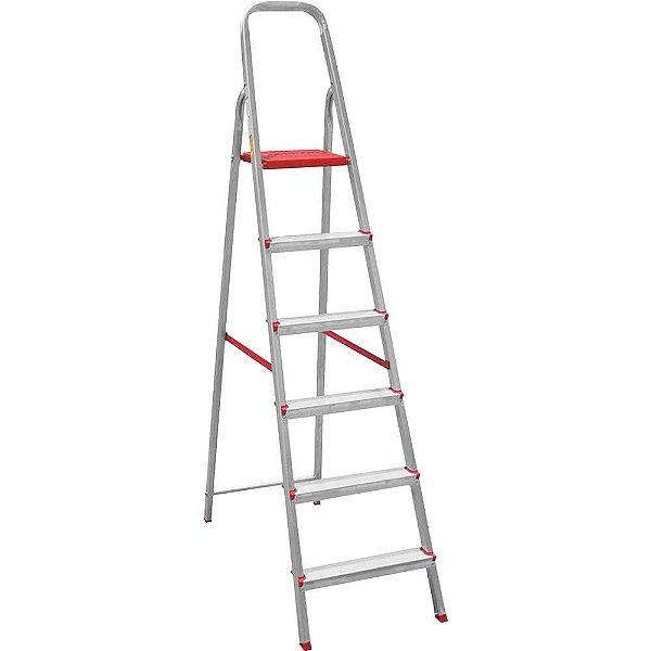 Escada em Alumínio 6 degraus Botafogo ESC0065