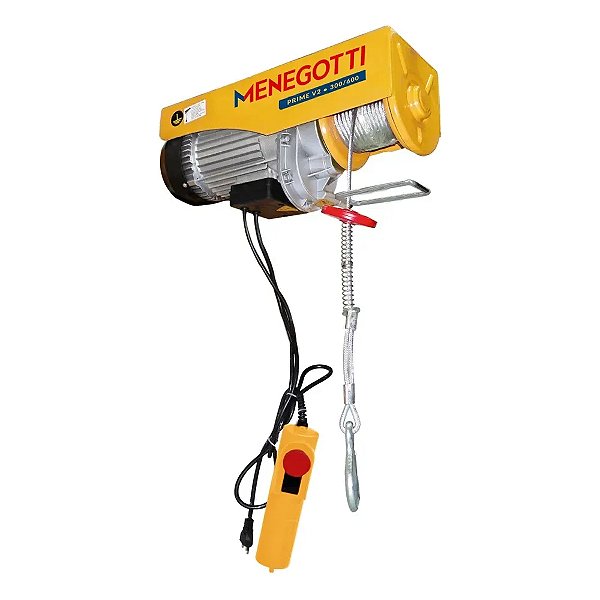 Guincho Elétrico 300Kg/600Kg Elevação 12 Metros 220V Prime V2 Menegotti