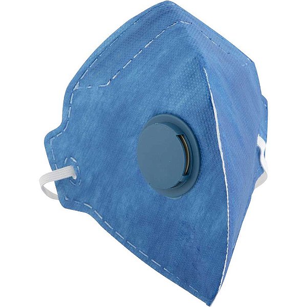 Máscara Respirador Dobrável com Válvula PFF1 Vonder