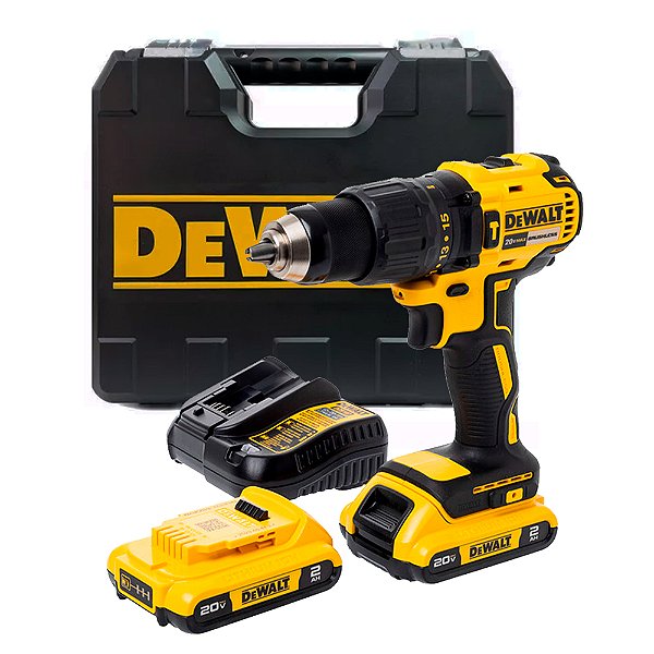 Parafusadeira/Furadeira de Impacto Brushless com 2 Baterias 2Ah 20V Max* 65Nm Maleta Dewalt DCD7781D2