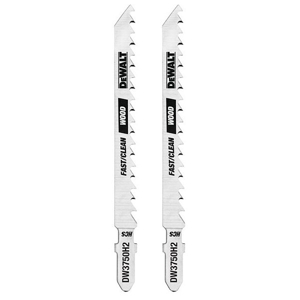 Lâmina de Serra Tico-Tico para Corte Rápido em Madeira Encaixe T 6TPI x 4'' 2 Peças Dewalt DW3750H2