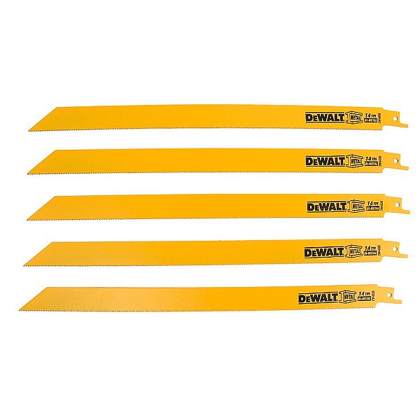 Lâmina de Serra Sabre para Metal 12'' 305mm 5 Peças Dewalt DW4838
