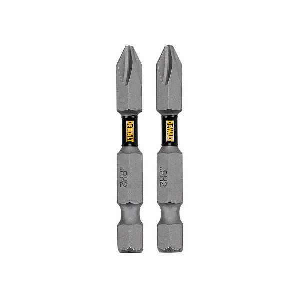 Ponta Bits Phillips Ph2 2'' 50,8mm 2 Unidades Tough Grip Dewalt DWA2PH2-2L