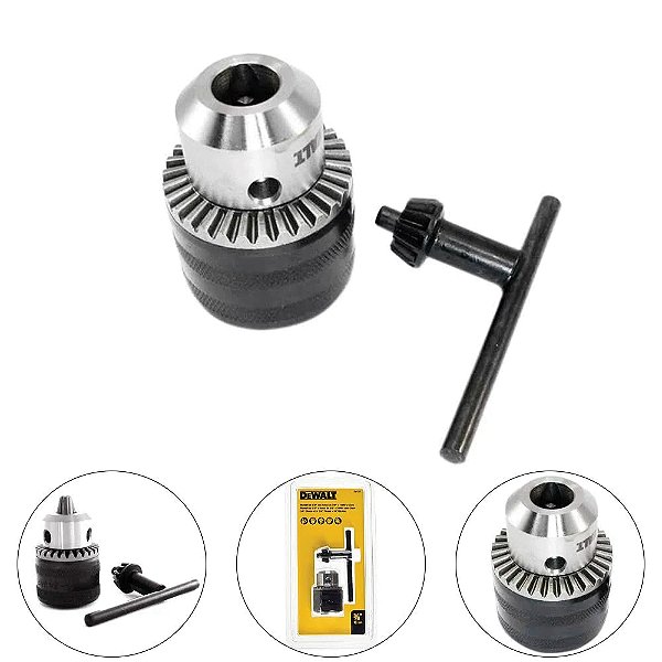 Mandril com Chave 3/8'' x 24F 10mm Dewalt DW22E