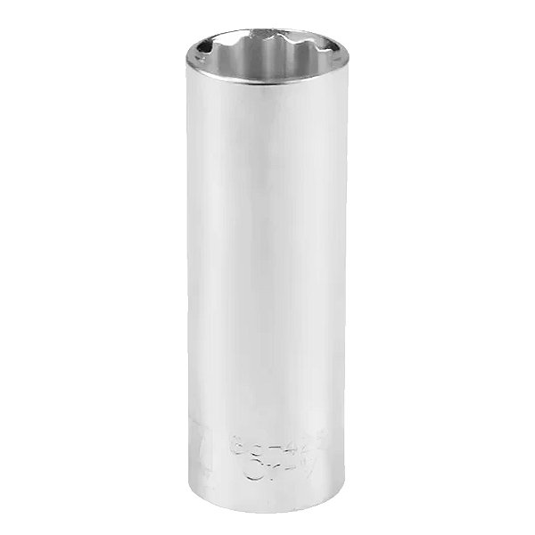 Soquete Longo Estriado Aço Cr-V Cromado 1/2'' 20mm Stanley 4-86-428