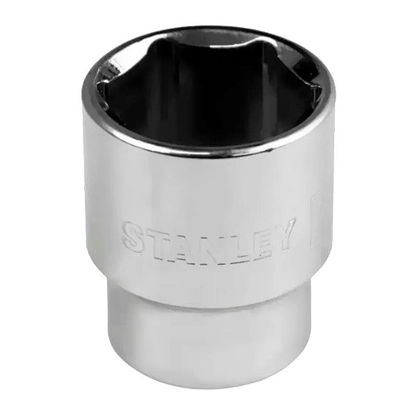 Soquete Sextavado Aço Cr-V Cromado 1/2'' 27mm Stanley 4-88-749