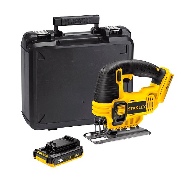 Serra Tico-Tico à Bateria 20V 2.0Ah Carregador Bivolt e Maleta Stanley STCT1860D1-BR