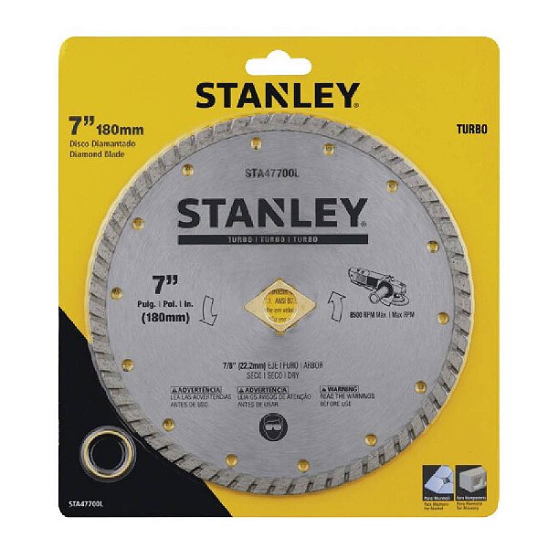 Disco Diamantado Turbo 7'' 180mm para Esmerilhadeira Stanley STA47700L
