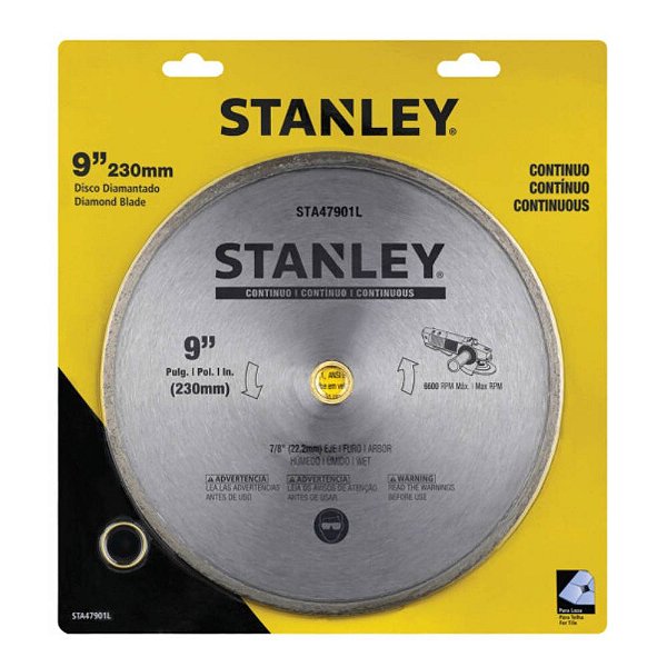 Disco Diamantado Contínuo 9'' 230mm para Esmerilhadeira Stanley STA47901L