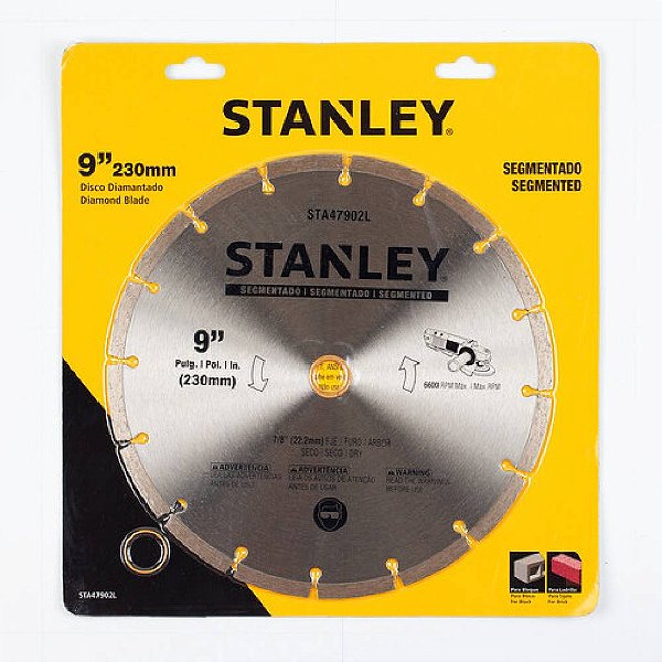 Disco Diamantado Segmentado Concreto 9'' 230mm para Esmerilhadeira Stanley STA47902L