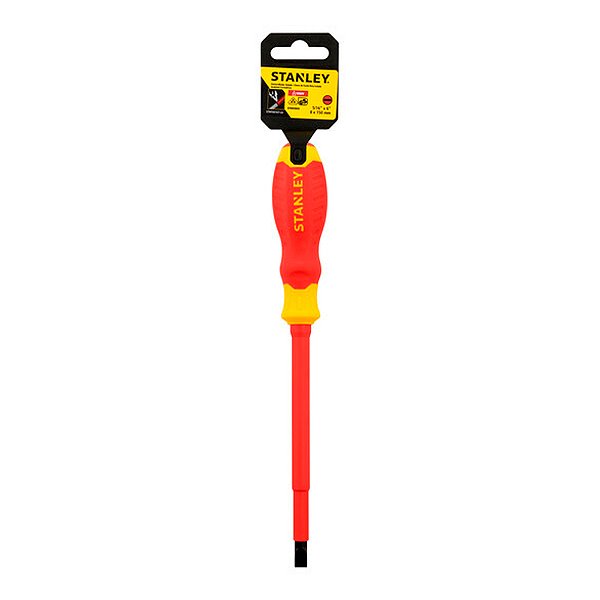 Chave de Fenda Isolada 1000V VDE 5/16" 8mm x 150mm 6" Stanley STMT60167-LA