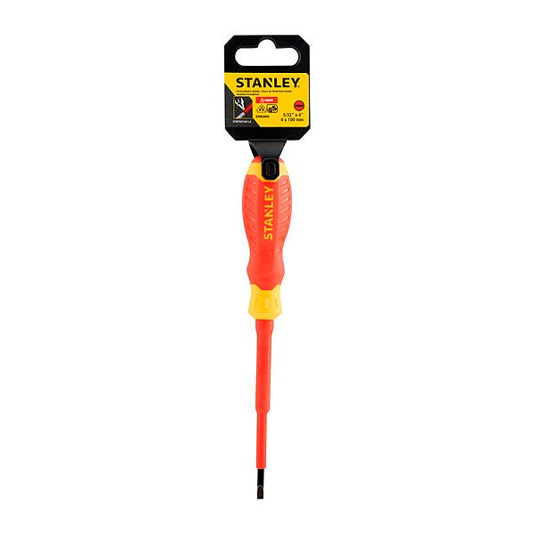 Chave de Fenda Isolada 1000V VDE 5/32" 4mm x 100mm 4" Stanley STMT60164-LA