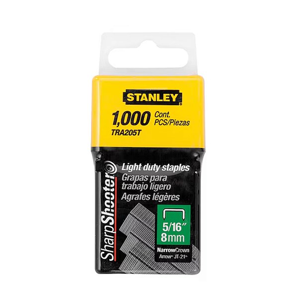 Grampo para Grampeador STHT70440 5/16" 8mm 1000 Peças Stanley TRA205T