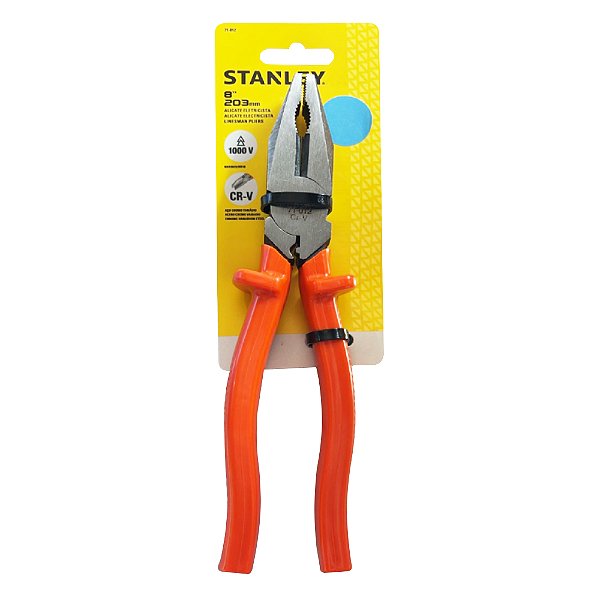 Alicate Universal Eletricista Isolado 8'' 1000V com Prensa Terminal Stanley 71-012