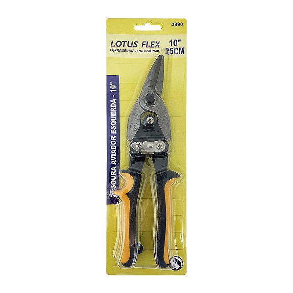 Tesoura para Chapa Corte Esquerdo Tipo Aviação  10'' 250mm Lotus 2890