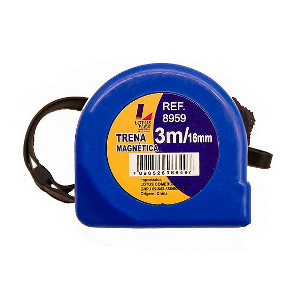 Trena Profissional Flex 3 Metros x 16mm Lotus 8959