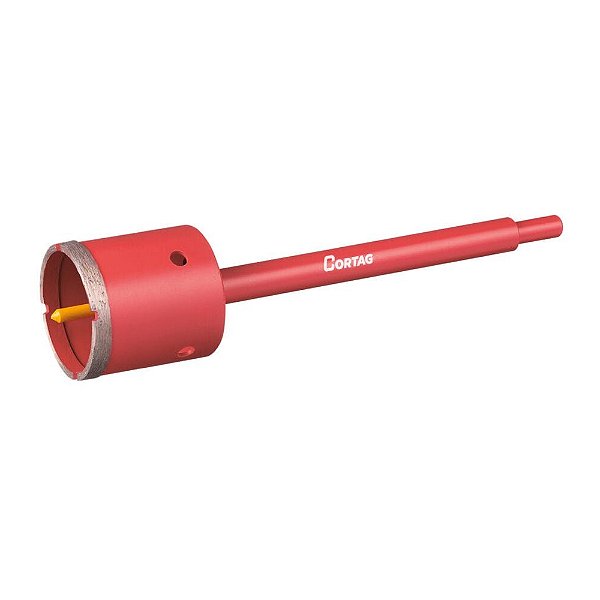 Serra Copo Diamantada 55mm com Haste e Pino Guia Cortag