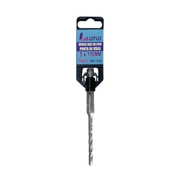 Broca para Concreto Sds Plus Vídea Cruzada 5mm x 110mm Lotus 1410