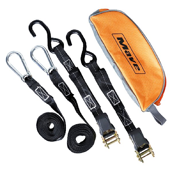 Jogo Cinta com Catraca para Amarração Moto Jetski 3 Metros x 25mm 800Kg Mave