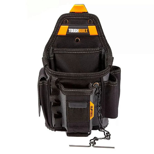 Bolsa Coldre Porta Ferramentas para Eletricista com Cliptech 13 Bolsos Toughbuilt TB-CT-34