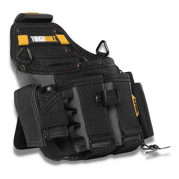 Bolsa Coldre para Eletricistas com Alça de Ombro e Cliptech 21 Bolsos Toughbuilt TB-CT-114