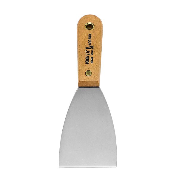 Espátula Multiuso de Aço Inox Cromado com Cabo de Madeira 6cm Lotus 6865