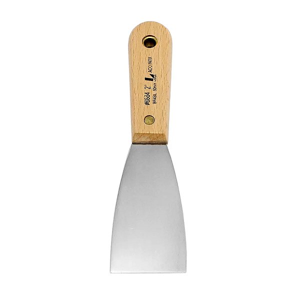 Espátula Multiuso de Aço Inox Cromado com Cabo de Madeira 2'' 5cm Lotus 6864