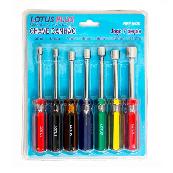Jogo de Chave Canhão 5 a 11mm 7 Peças Lotus 6420
