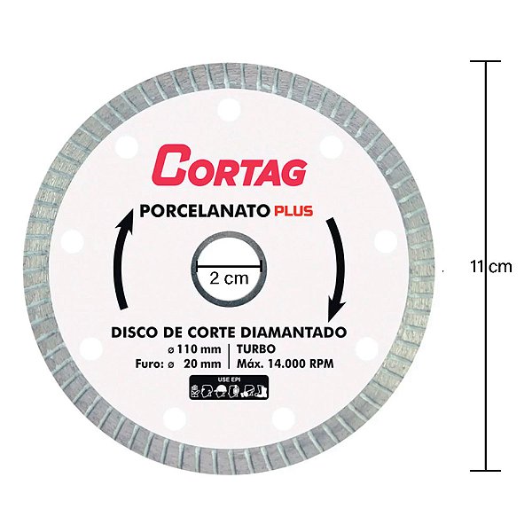 Disco Diamantado Plus para Porcelanato Cortag 61314