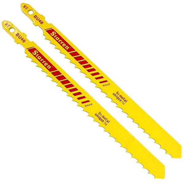 Lâmina de Serra Tico-Tico 100mm para Madeira 2 Peças Starrett BU46-2