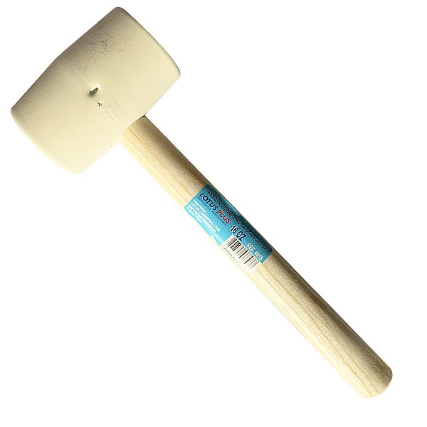 Marreta Martelo de Borracha Azulejista Branca 60mm Lotus 4455