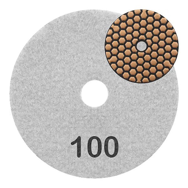 Lixa Diamantada a Seco Tipo Cólmeia Porcelanato Grão 100 x 100mm Atopy