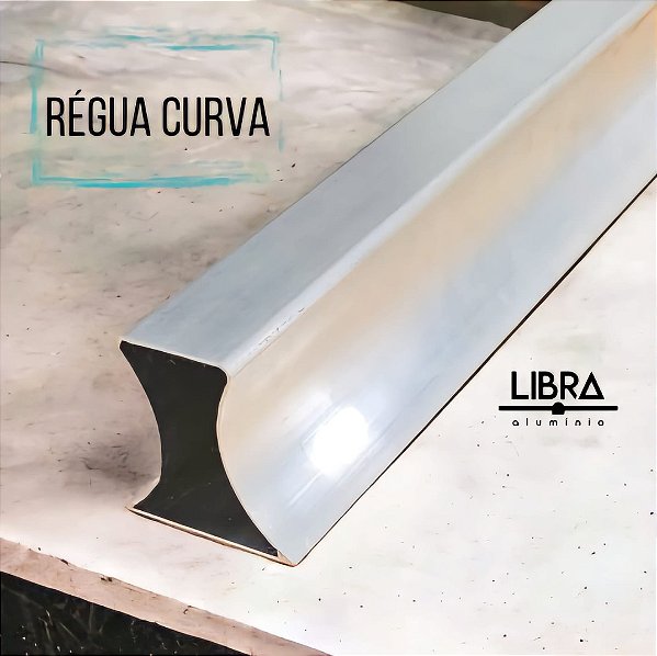 Régua de Alumínio Curva para Pedreiro Libra