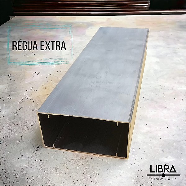 Régua de Alumínio Frizada Extra 5,08cm x 2,54cm Libra